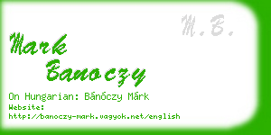 mark banoczy business card