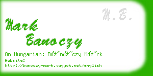 mark banoczy business card